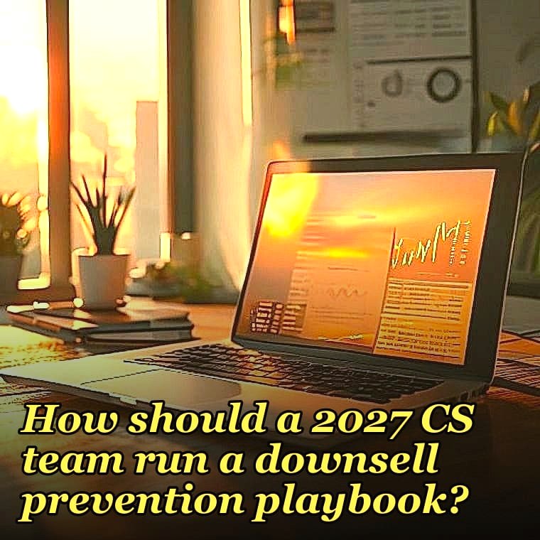 How should a 2027 CS team run a downsell prevention playbook?