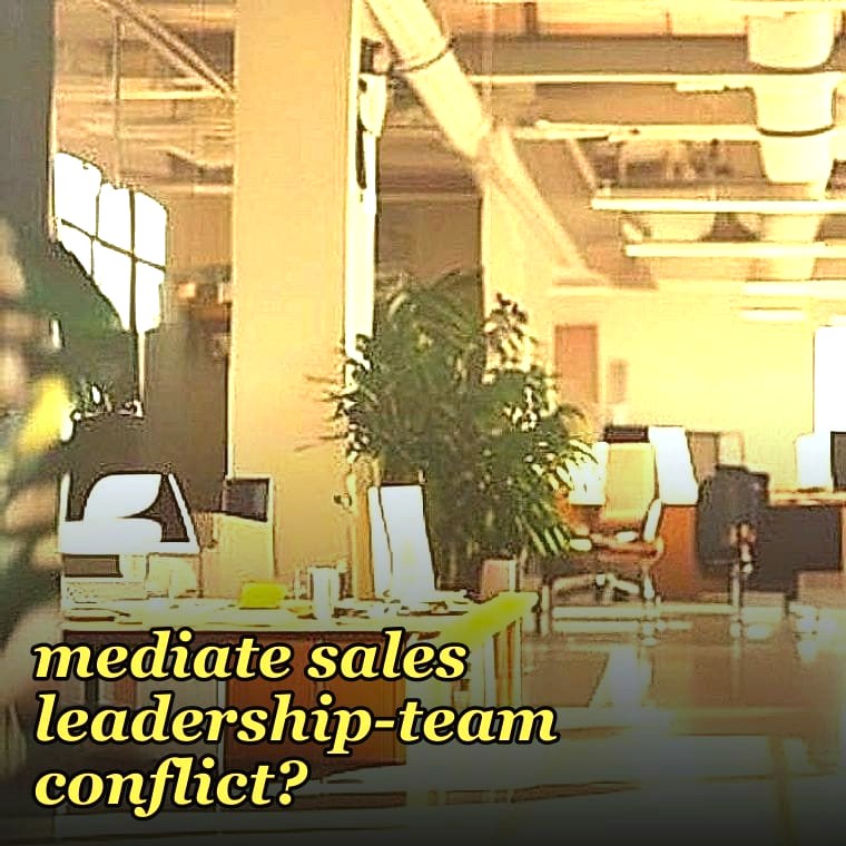 How should a 2027 CEO mediate sales leadership-team conflict?