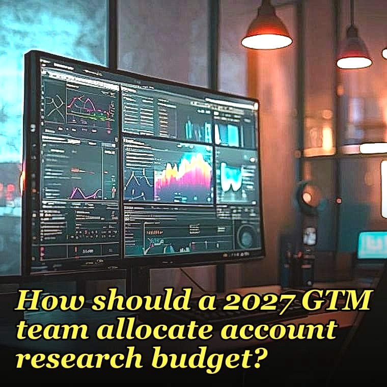 How should a 2027 GTM team allocate account research budget?