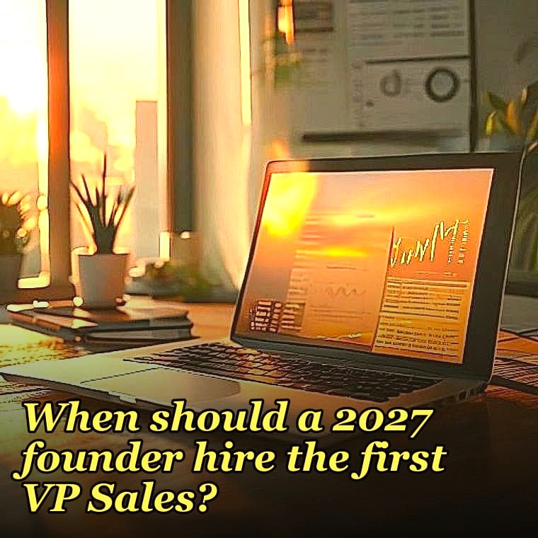 When should a 2027 founder hire the first VP Sales?