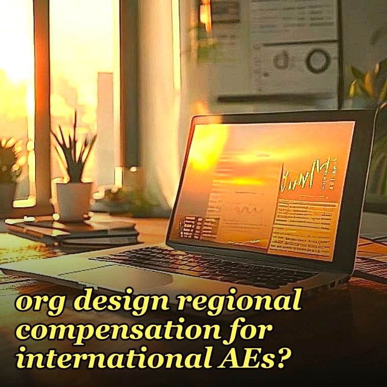 How should a 2027 sales org design regional compensation for international AEs?