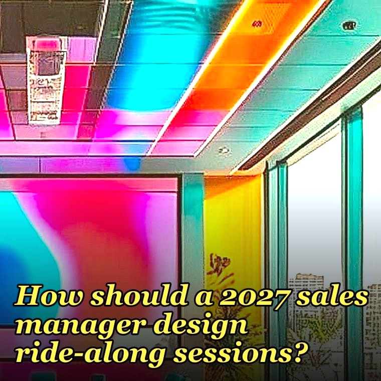 How should a 2027 sales manager design ride-along sessions?