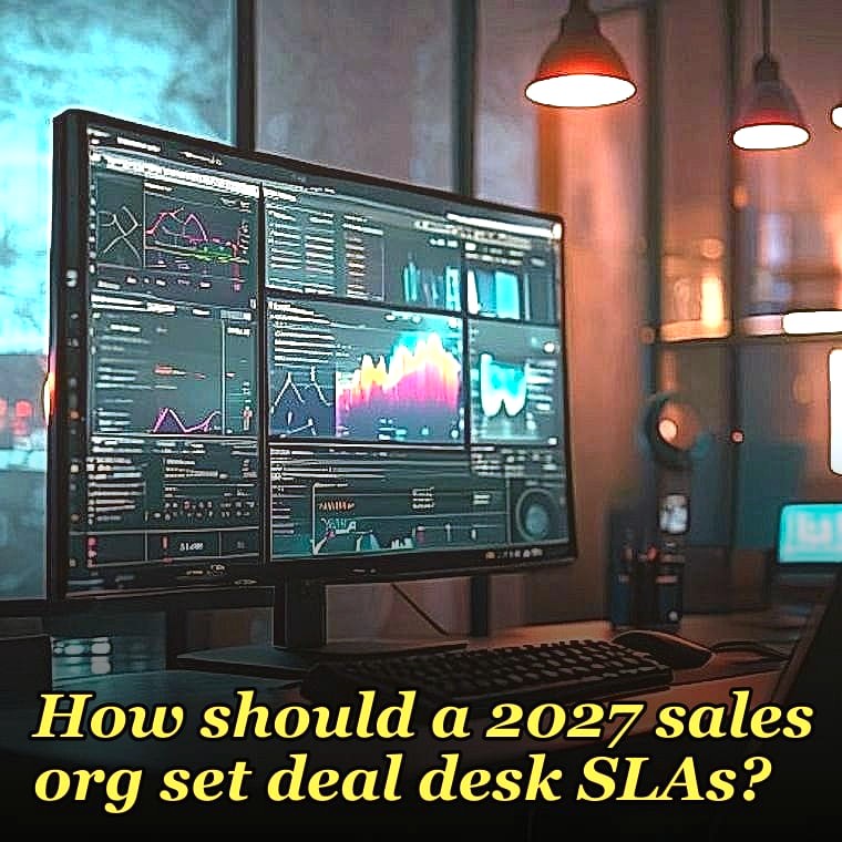 How should a 2027 sales org set deal desk SLAs?