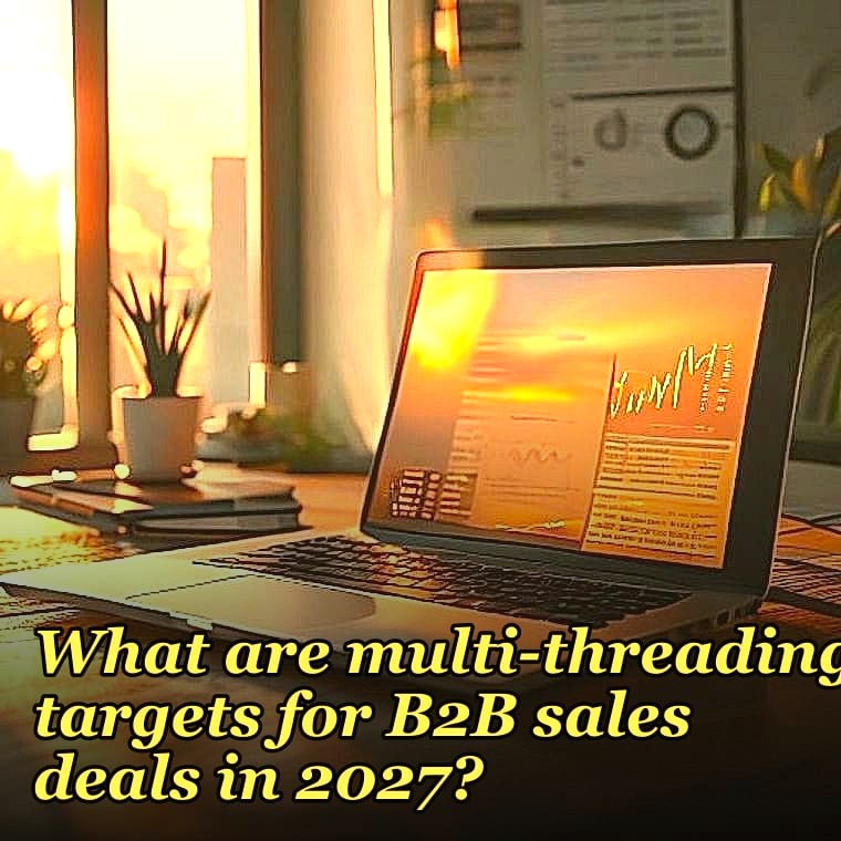 What are multi-threading targets for B2B sales deals in 2027?