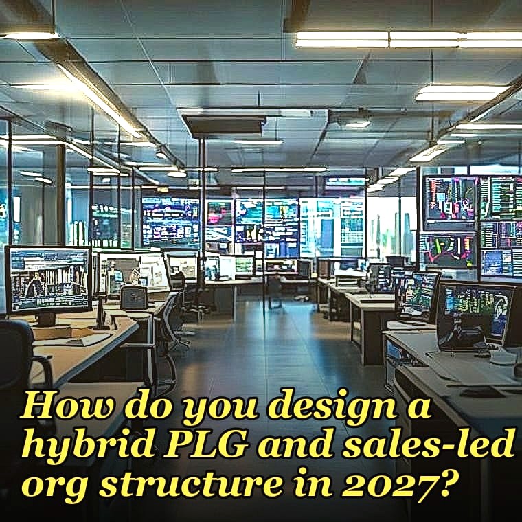 How do you design a hybrid PLG and sales-led org structure in 2027?