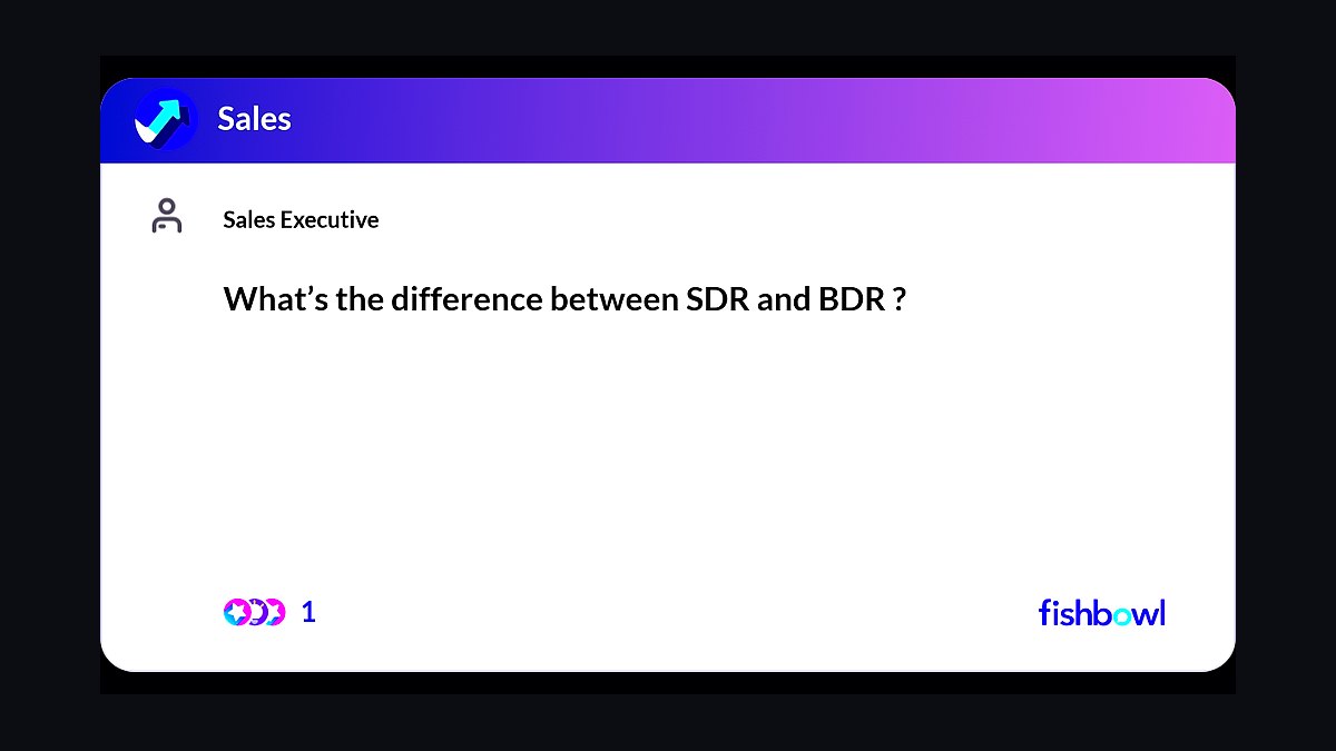 What is the difference between an SDR and a BDR in 2027?