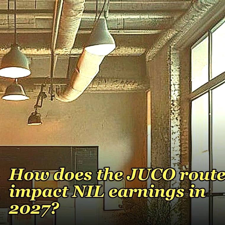 How does the JUCO route impact NIL earnings in 2027?