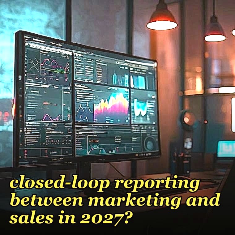 How do you set up closed-loop reporting between marketing and sales in 2027?