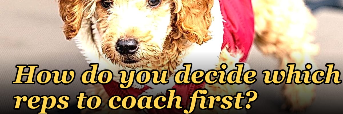 How do you decide which reps to coach first?