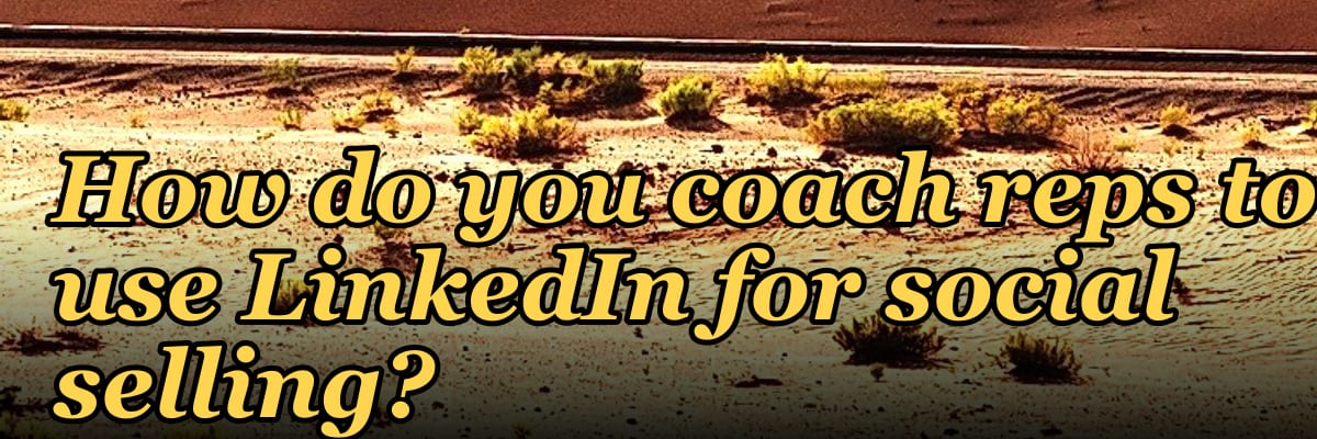 How do you coach reps to use LinkedIn for social selling?
