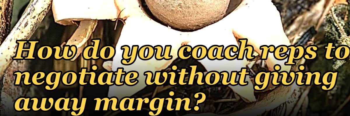 How do you coach reps to negotiate without giving away margin?
