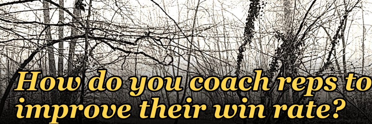 How do you coach reps to improve their win rate?
