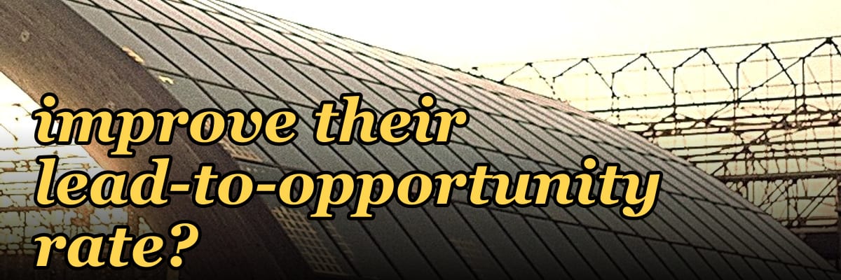 How do you coach reps to improve their lead-to-opportunity rate?