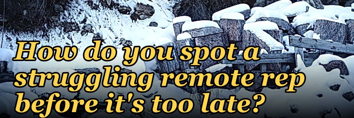 How do you spot a struggling remote rep before it's too late?