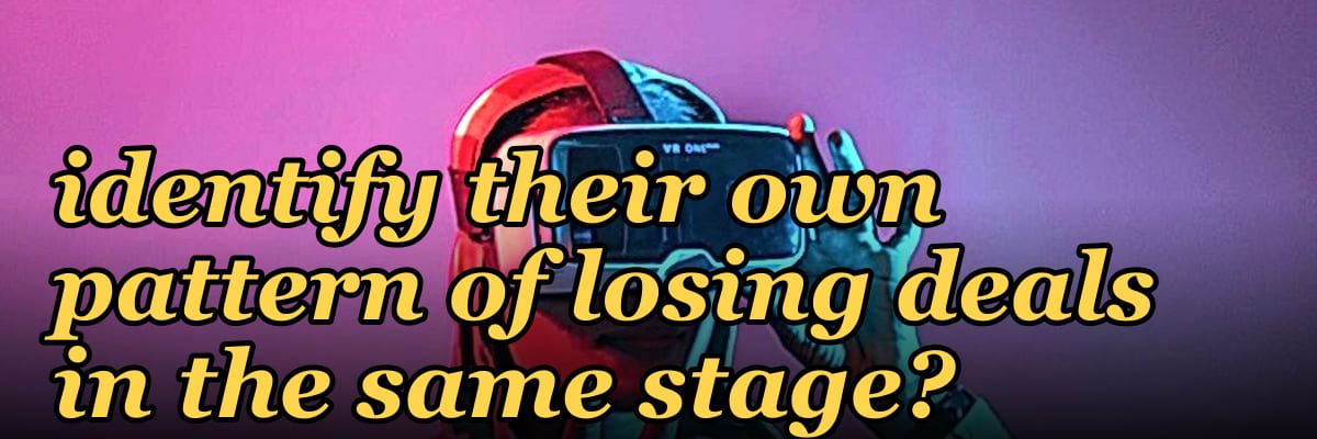 How can I ask a question that helps a rep identify their own pattern of losing deals in the same stage?