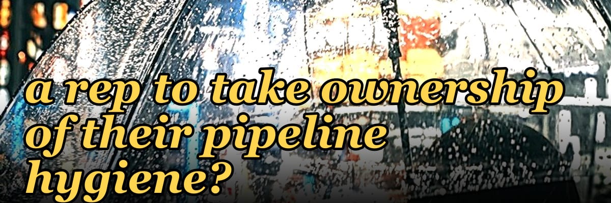 How do I phrase a question that encourages a rep to take ownership of their pipeline hygiene?
