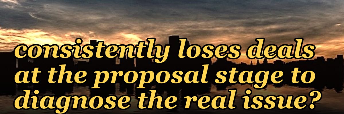 What question would you ask a rep who consistently loses deals at the proposal stage to diagnose the real issue?