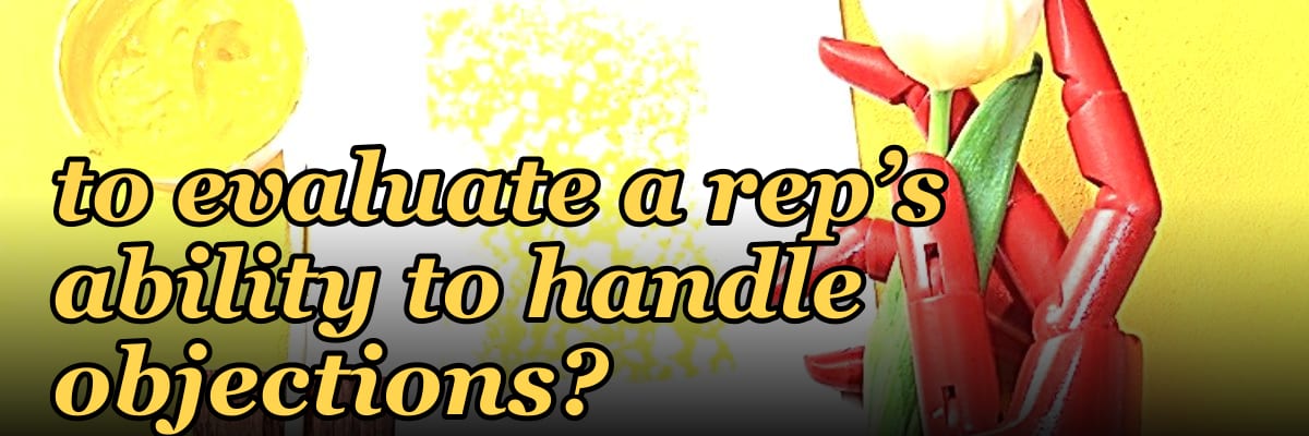 What single question should a sales manager ask during a ride-along to evaluate a rep’s ability to handle objections?