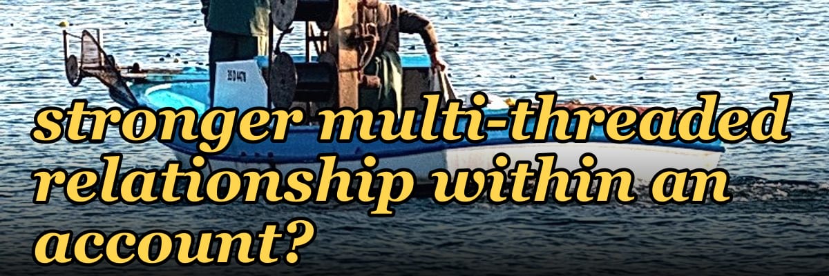 What single question can a manager ask to prompt a rep to build a stronger multi-threaded relationship within an account?