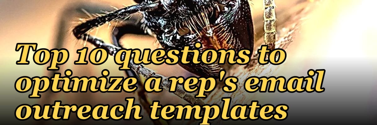 Top 10 questions to optimize a rep's email outreach templates in 2027