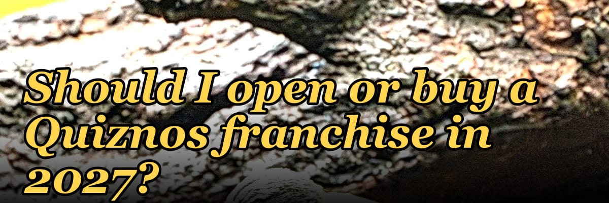 Should I open or buy a Quiznos franchise in 2027?