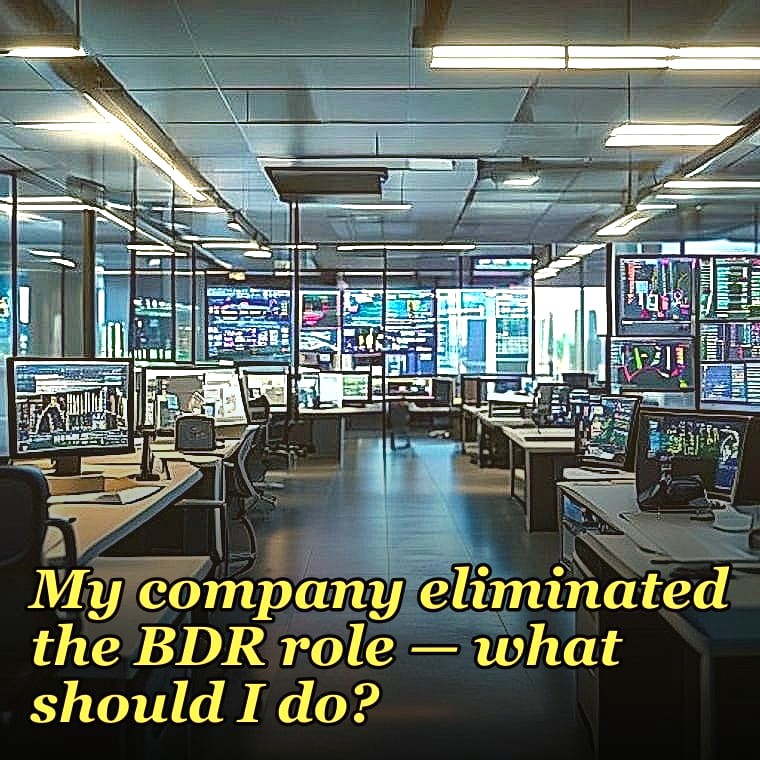 My company eliminated the BDR role — what should I do?