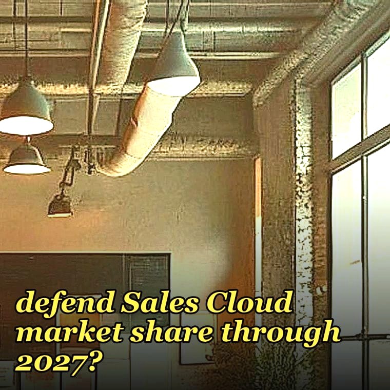 How does Salesforce defend Sales Cloud market share through 2027?