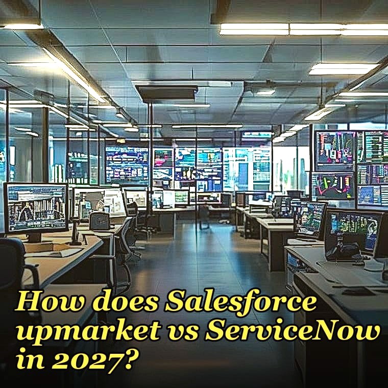 How does Salesforce upmarket vs ServiceNow in 2027?
