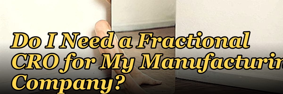 Do I Need a Fractional CRO for My Manufacturing Company?