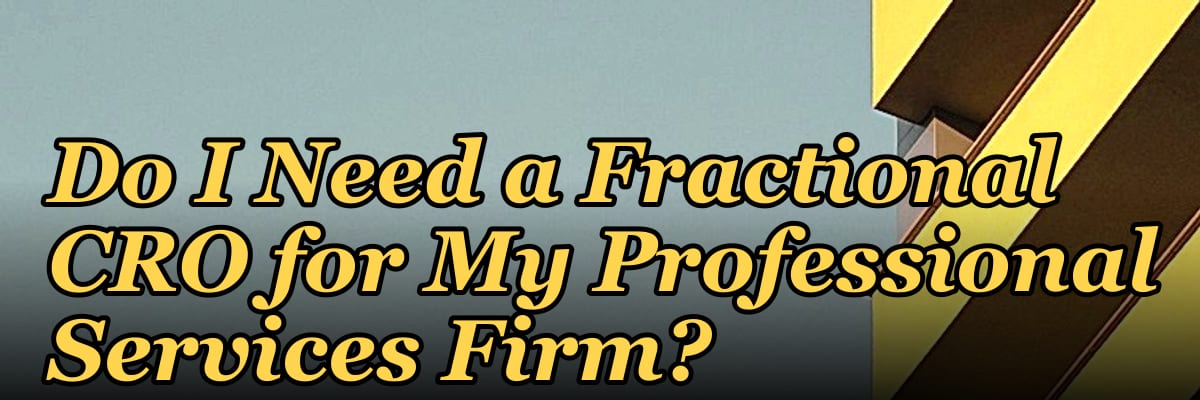 Do I Need a Fractional CRO for My Professional Services Firm?