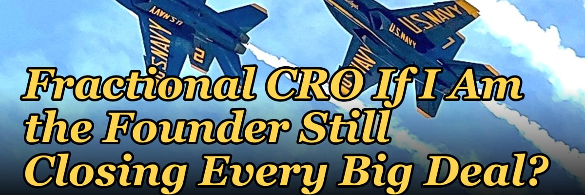 Should I Hire a Fractional CRO If I Am the Founder Still Closing Every Big Deal?