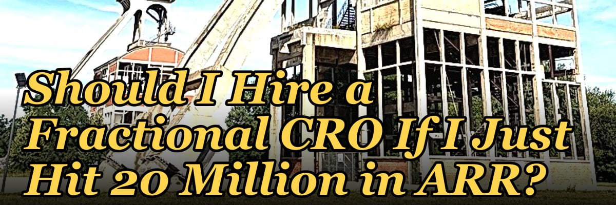 Should I Hire a Fractional CRO If I Just Hit 20 Million in ARR?