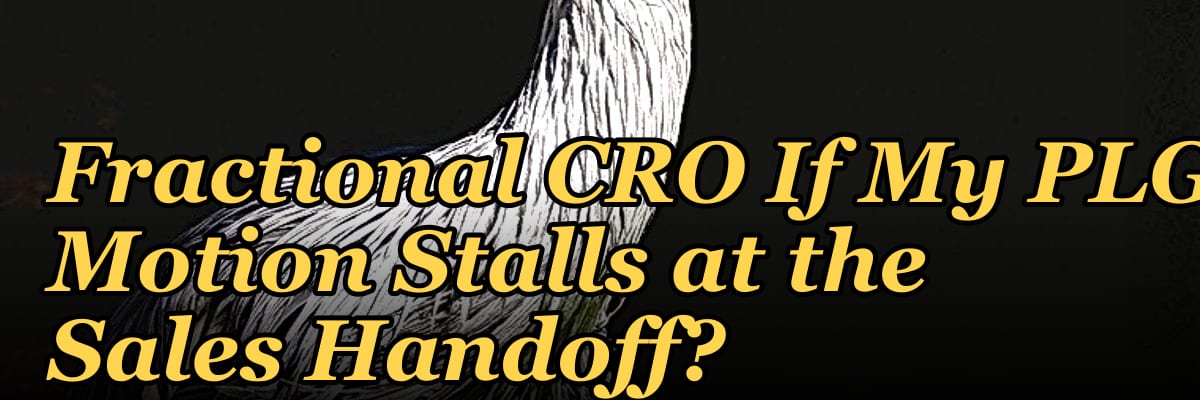 Should I Hire a Fractional CRO If My PLG Motion Stalls at the Sales Handoff?