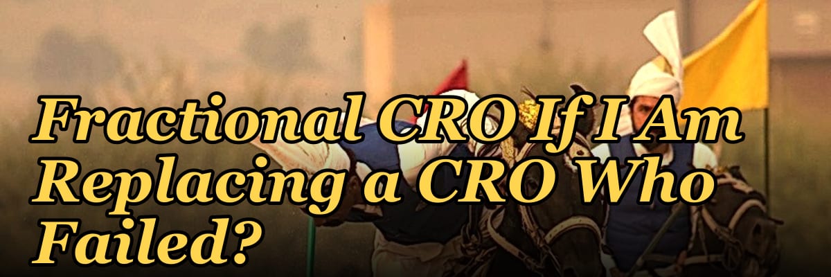 Should I Hire a Fractional CRO If I Am Replacing a CRO Who Failed?
