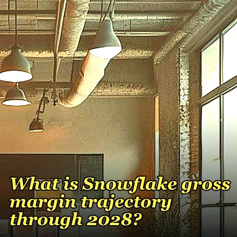 What is Snowflake gross margin trajectory through 2028?