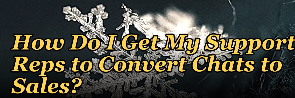 How Do I Get My Support Reps to Convert Chats to Sales?
