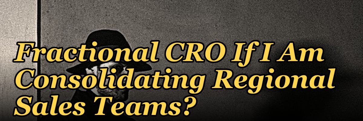 Should I Hire a Fractional CRO If I Am Consolidating Regional Sales Teams?