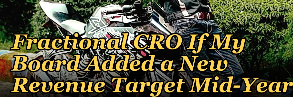 Should I Hire a Fractional CRO If My Board Added a New Revenue Target Mid-Year?