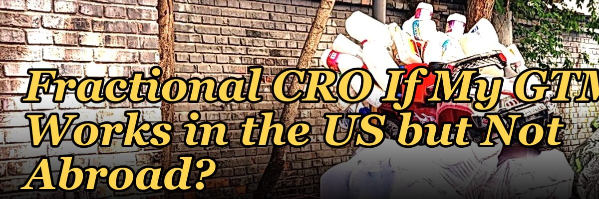 Should I Hire a Fractional CRO If My GTM Works in the US but Not Abroad?