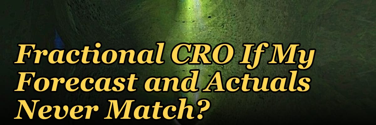 Should I Hire a Fractional CRO If My Forecast and Actuals Never Match?