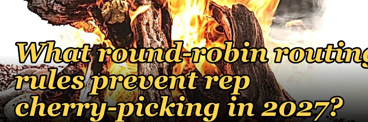 What round-robin routing rules prevent rep cherry-picking in 2027?