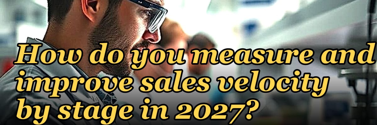 How do you measure and improve sales velocity by stage in 2027?