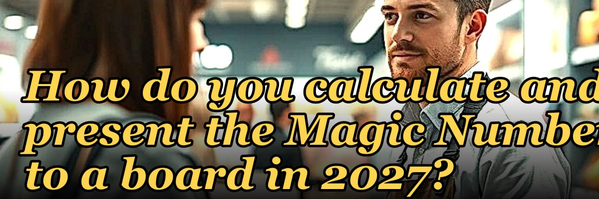 How do you calculate and present the Magic Number to a board in 2027?