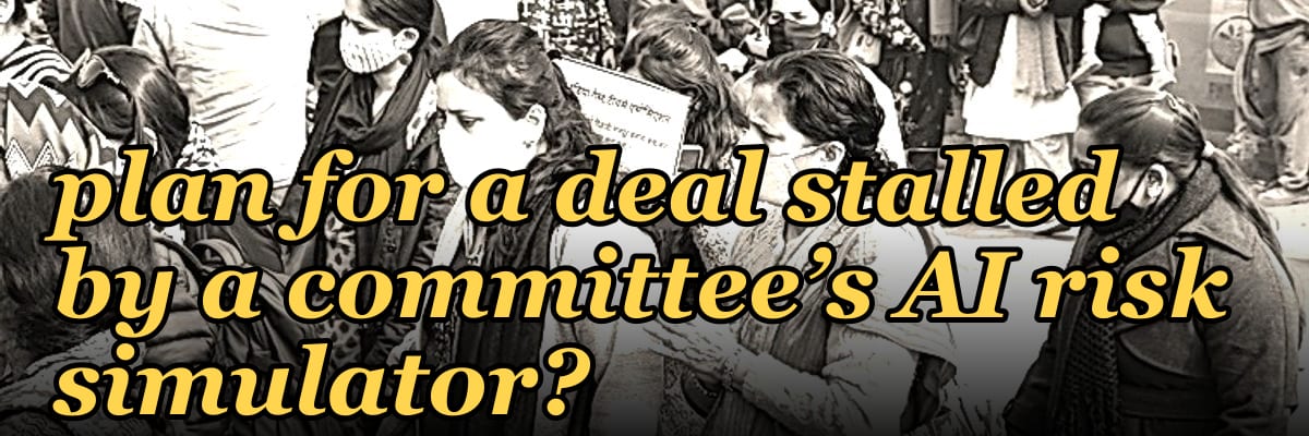 What is the most effective 2027 close plan for a deal stalled by a committee’s AI risk simulator?