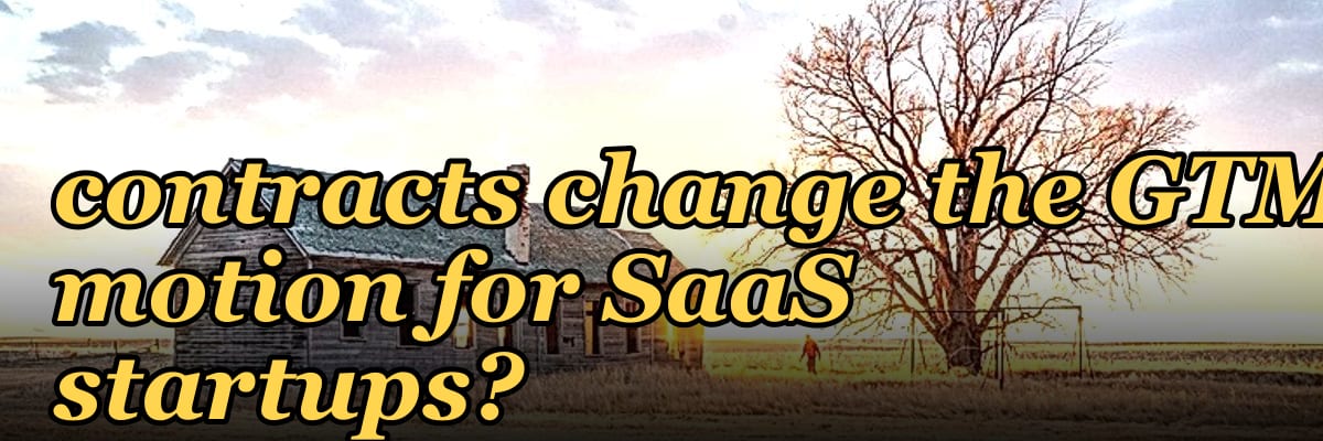 How does the 2027 trend toward outcome-based contracts change the GTM motion for SaaS startups?