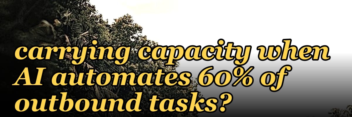 How should RevOps in 2027 adjust quota carrying capacity when AI automates 60% of outbound tasks?