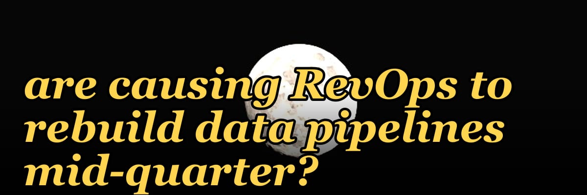 What specific vendor consolidation triggers are causing RevOps to rebuild data pipelines mid-quarter?