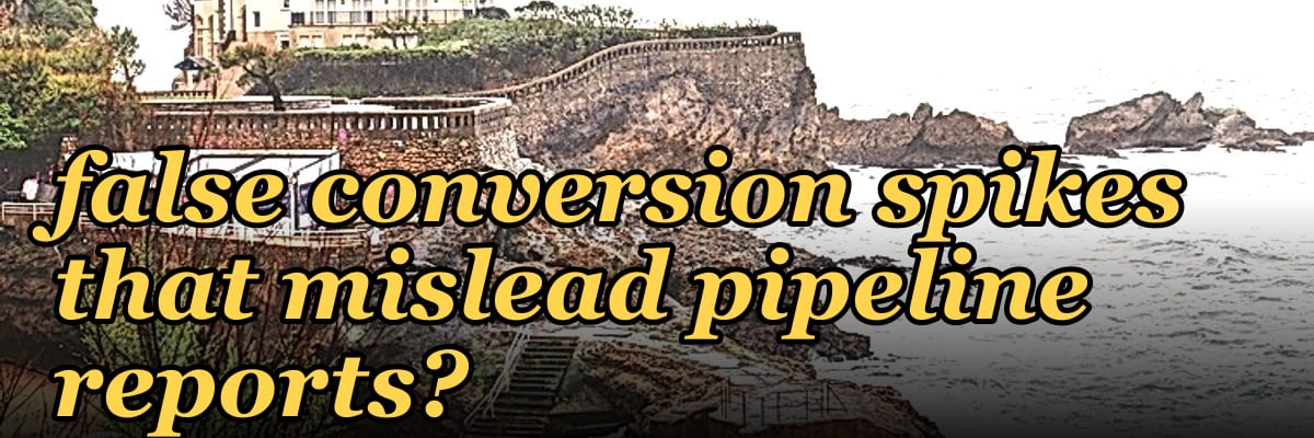 How are 2027 AI agents in the funnel creating false conversion spikes that mislead pipeline reports?