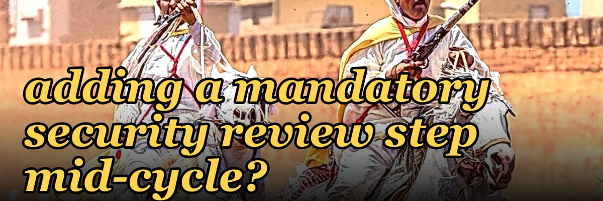 Which 2027 industry-specific compliance update is adding a mandatory security review step mid-cycle?