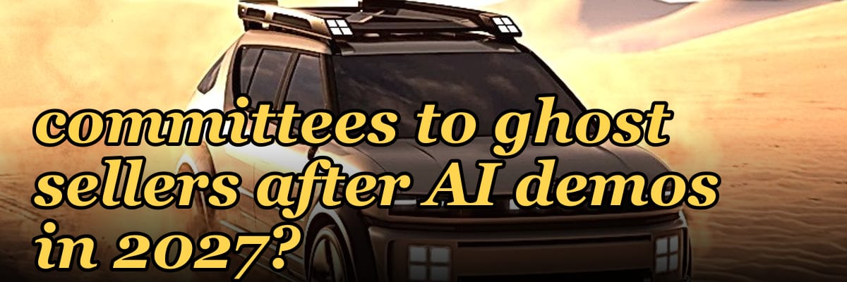 What specific friction points cause buying committees to ghost sellers after AI demos in 2027?